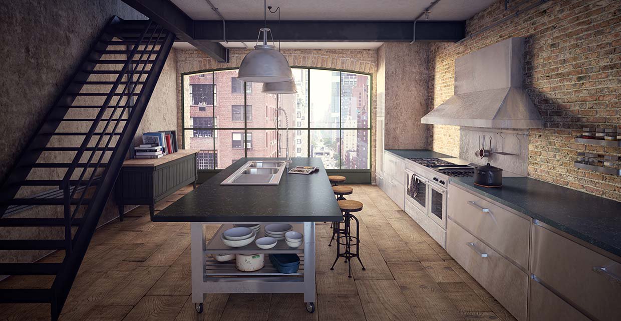 An industrial kitchen